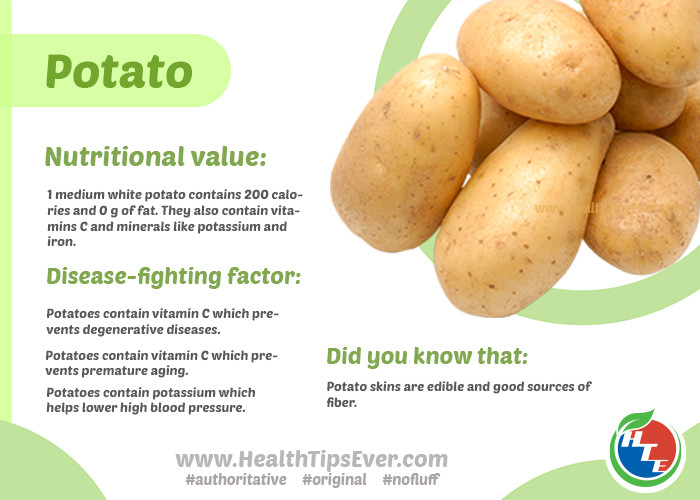 Potato Health Benefits
 Potato Nutrition and Health Benefits – Health Tips Ever