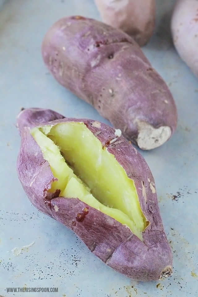 Potato In Japanese
 Twice Baked Japanese Sweet Potatoes with Chopped Walnuts