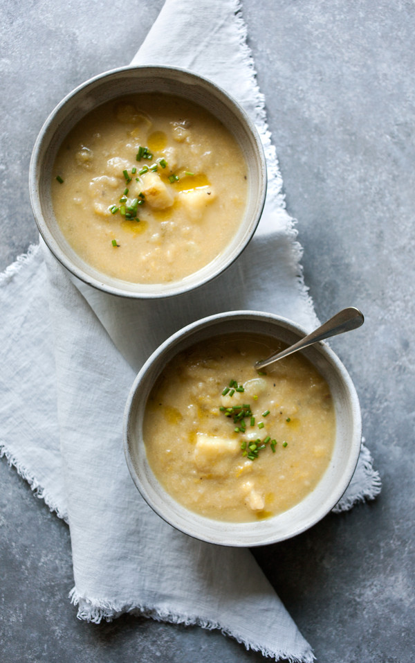 Potato Leak Soup
 vegan potato leek soup coconut milk