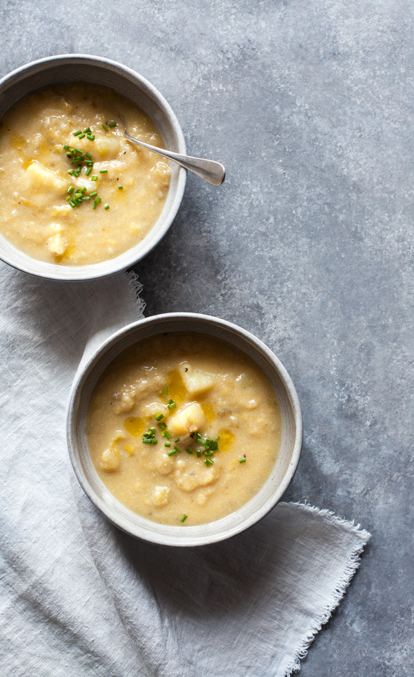 Potato Leek Soup No Cream
 Creamy Vegan Potato Leek Soup