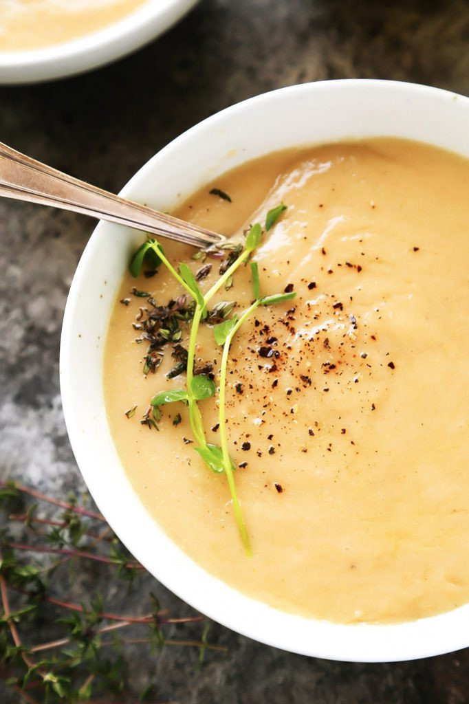 Potato Leek Soup No Cream
 Healthier Creamy Potato Leek Soup