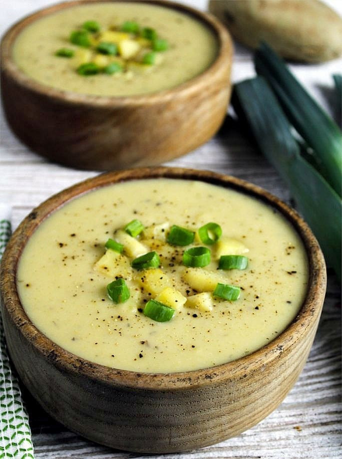 Potato Leek Soup Vegan
 Creamy Vegan Potato Leek Soup