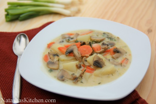 Potato Mushroom Soup
 Russian Mushroom and Potato Soup Recipe
