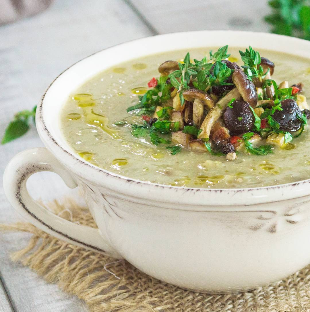 Potato Mushroom Soup
 White sweet potato and mushroom soup – Rainbow in my kitchen