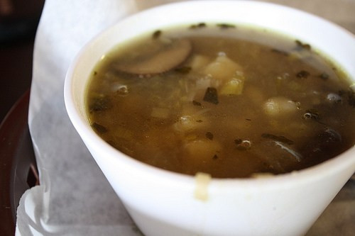 Potato Mushroom Soup
 Vegan Roasted Garlic Potato & Mushroom Soup