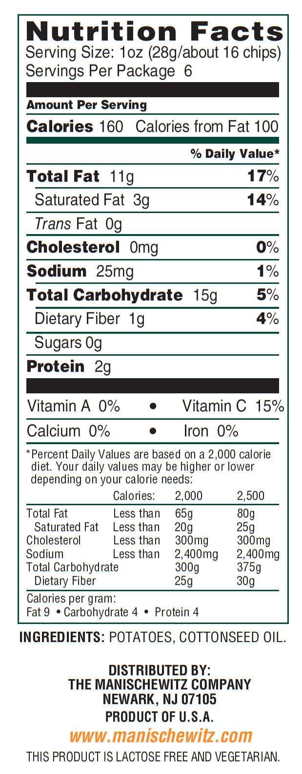Potato Nutrition Information
 Nutrition Facts For Baked Potato Chips Nutrition Ftempo
