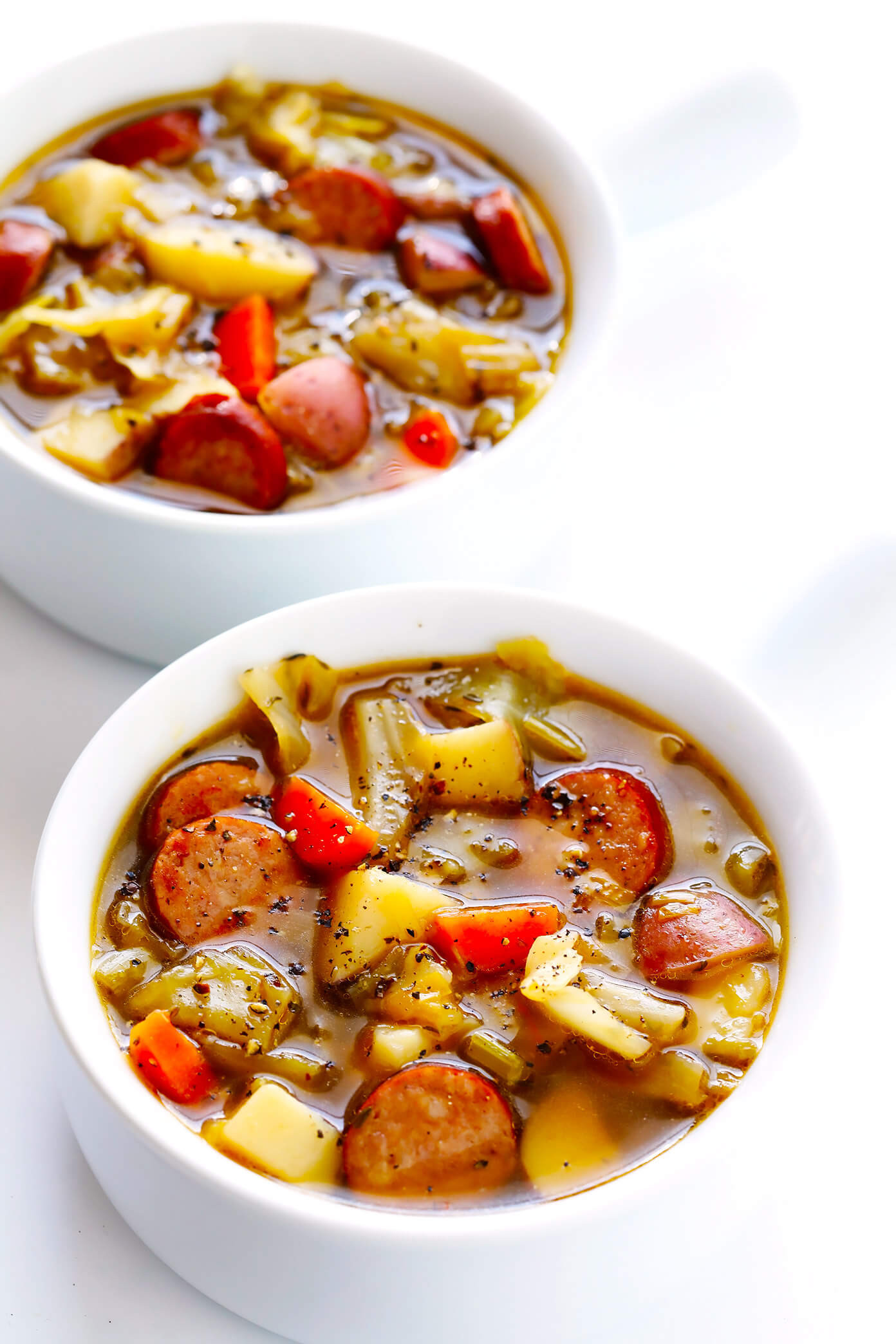 Potato Sausage Soup
 Cabbage Sausage and Potato Soup