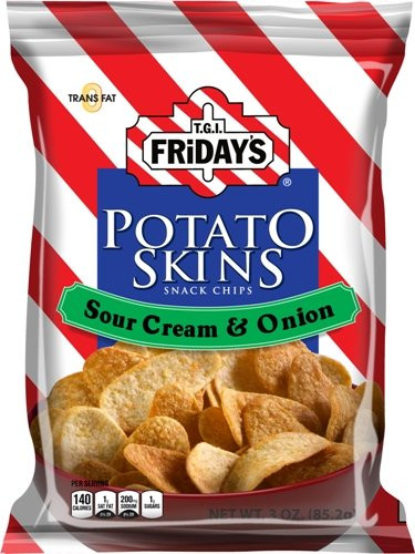 Potato Skin Chips
 Amazon TGI Friday s 4 oz Cheddar & Bacon Potato Skins