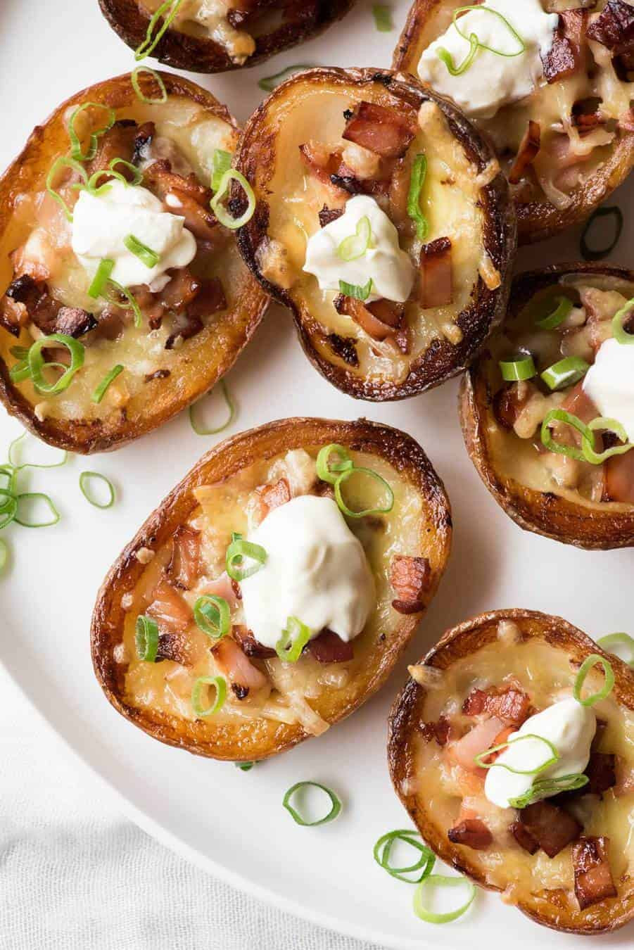 Potato Skin Recipe
 Cheese and Bacon Potato Skins