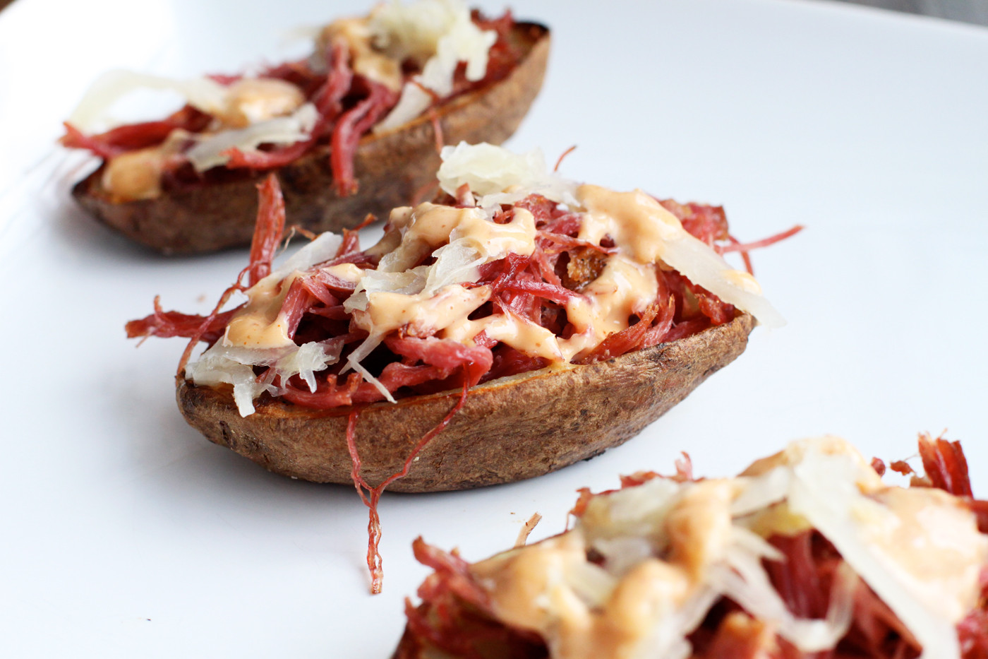 Potato Skin Recipe
 Reuben Style Potato Skins – Simple fort Food – Recipes