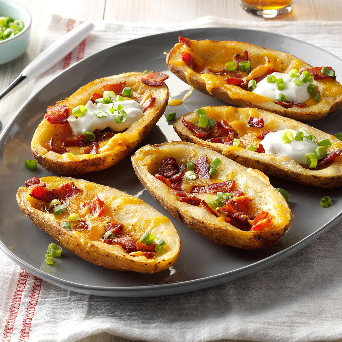 Potato Skins Recipe
 Bacon Cheddar Potato Skins Recipe