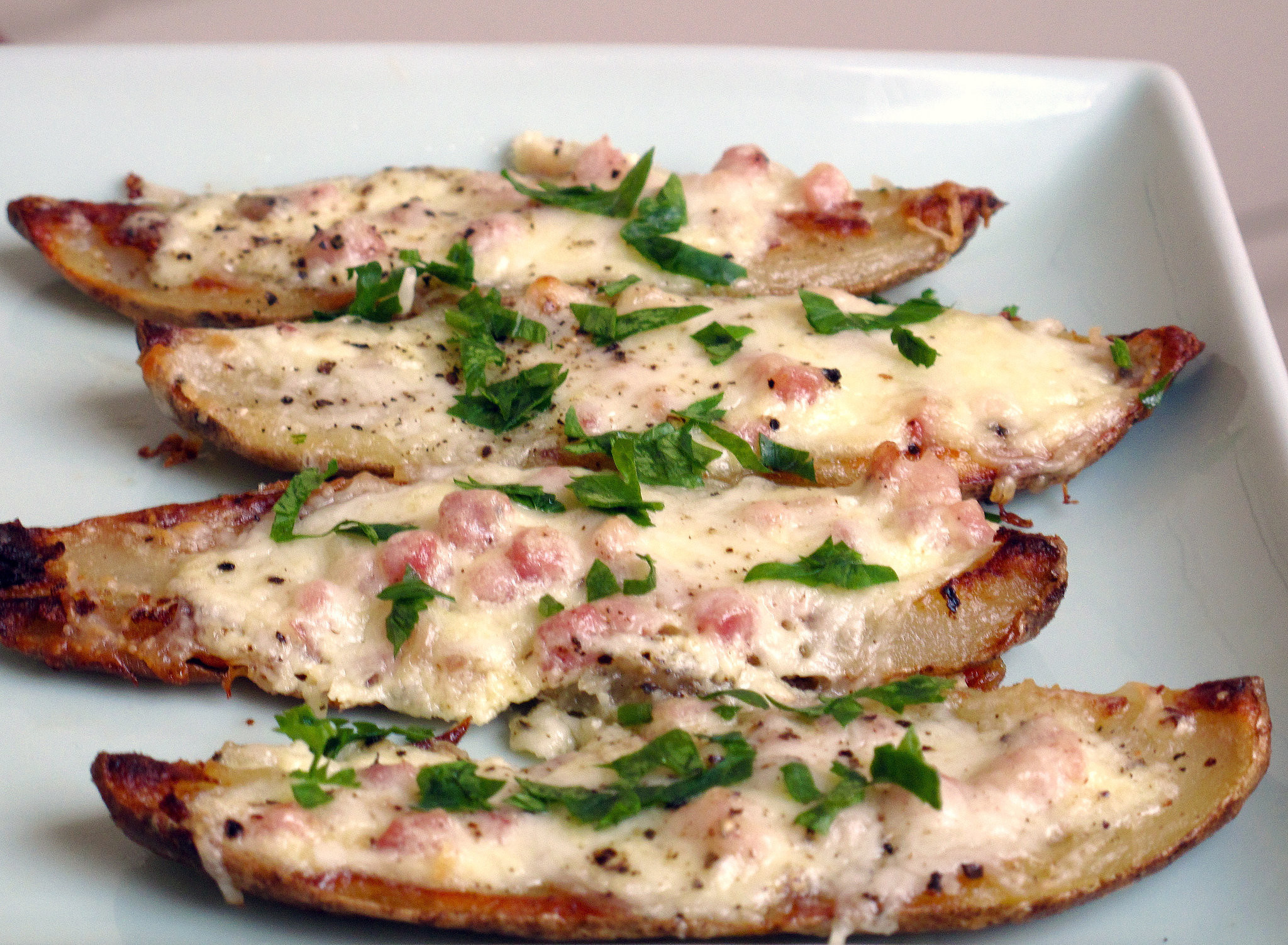 Potato Skins Recipe
 Carbonara Potato Skins Recipe