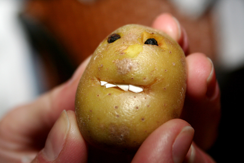 Potato With A Face
 Creepy potato face