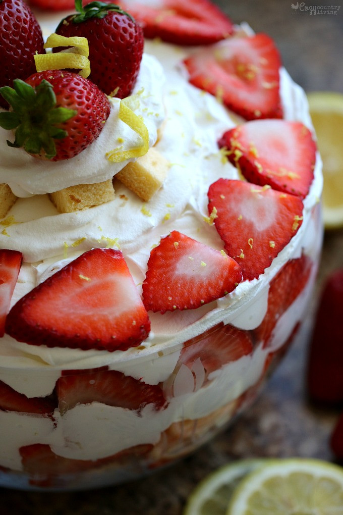 Pound Cake Desserts
 strawberries and pound cake trifle