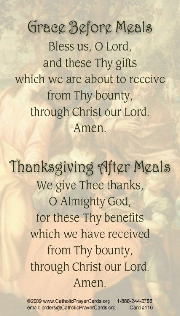 Prayers For Dinner
 17 Best images about Grace before meals on Pinterest