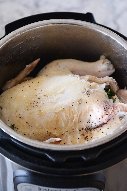 Pressure Cook Whole Chicken
 Pressure Cooker “Roasted” Whole Chicken