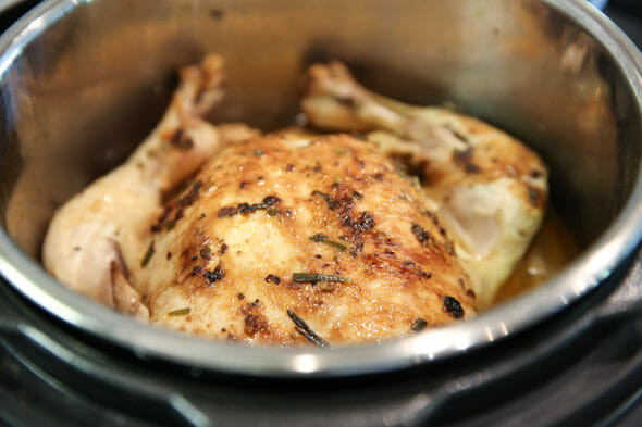 Pressure Cook Whole Chicken
 Pressure Cooker Whole Roasted Chicken with Lemon and