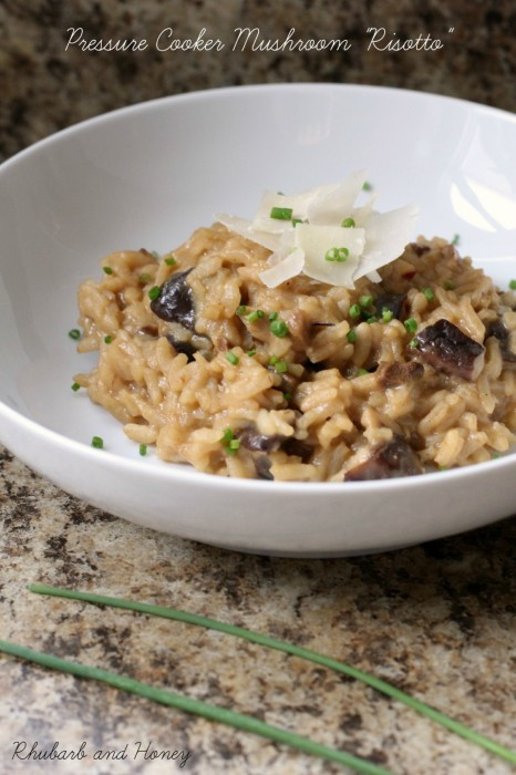 Pressure Cooker Mushroom Risotto
 Pressure Cooker Mushroom "Risotto"