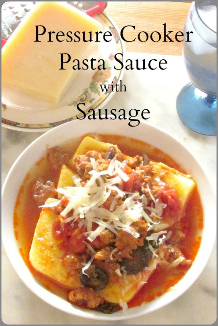 Pressure Cooker Spaghetti Sauce
 Pressure Cooker Pasta Sauce with Sausage Inhabited Kitchen