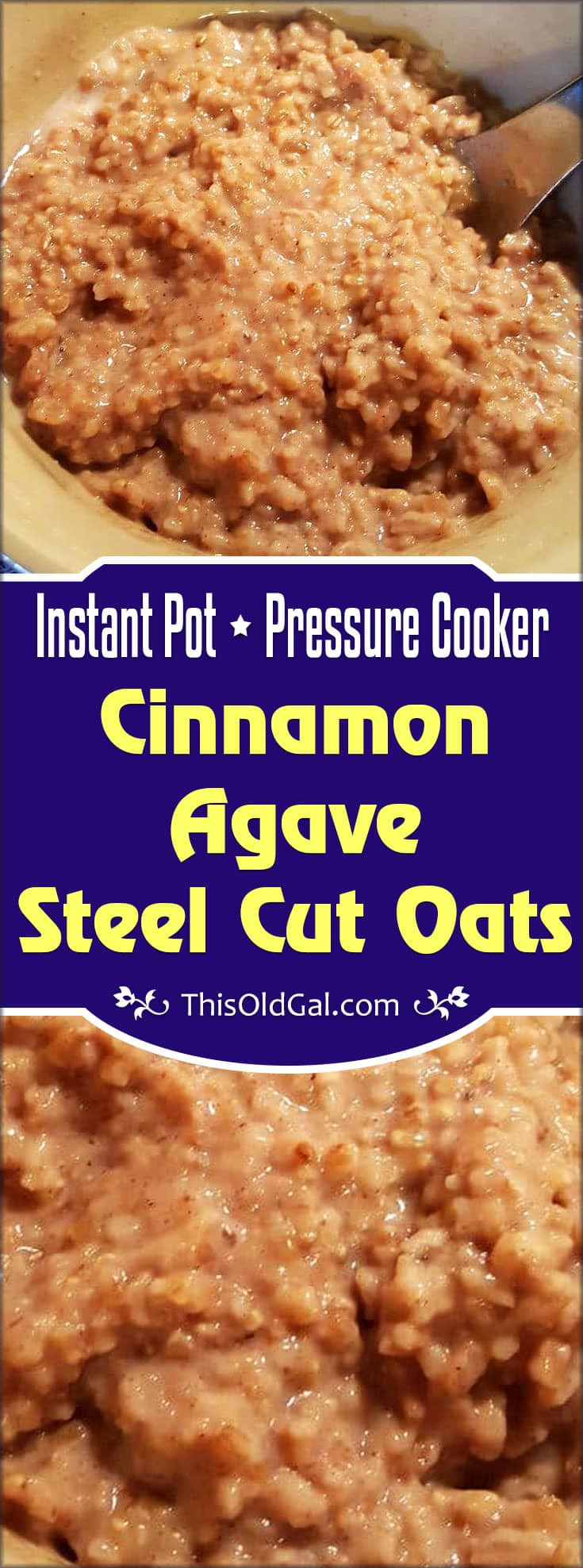 Pressure Cooker Steel Cut Oats
 Pressure Cooker Cinnamon Agave Steel Cut Oats