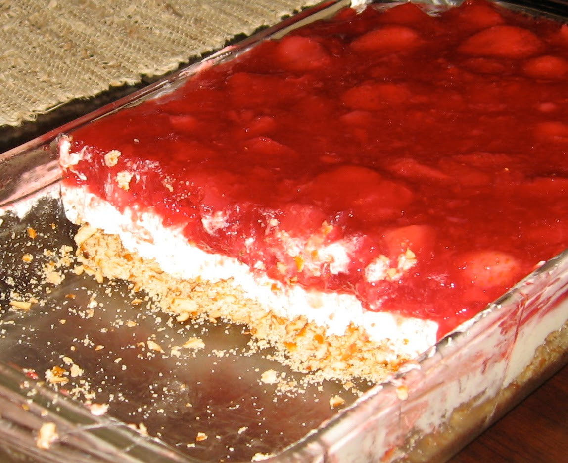 Pretzel Jello Dessert Recipe
 annies home Repeat Post Strawberry Jello Pretzel Dessert