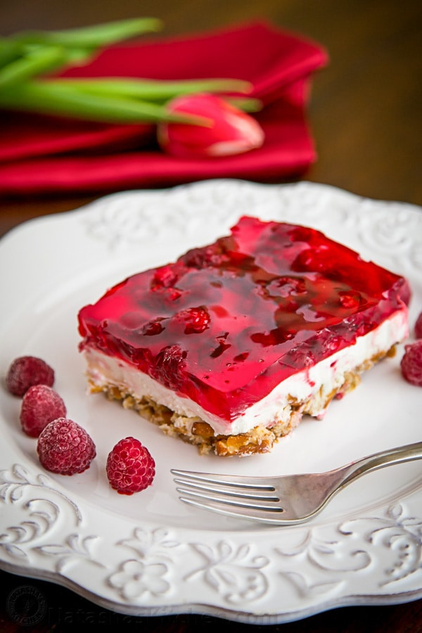 Pretzel Jello Dessert Recipe
 Raspberry Pretzel Jello