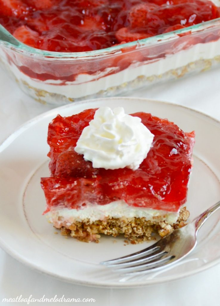 Pretzel Jello Dessert Recipe
 Strawberry Pretzel Salad Meatloaf and Melodrama