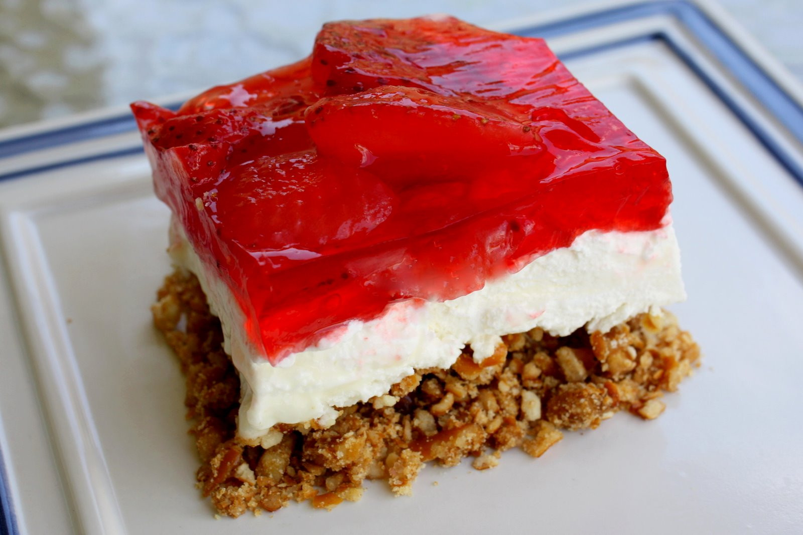 Pretzel Jello Dessert Recipe
 Jello Pretzel Salad The Girl Who Ate Everything