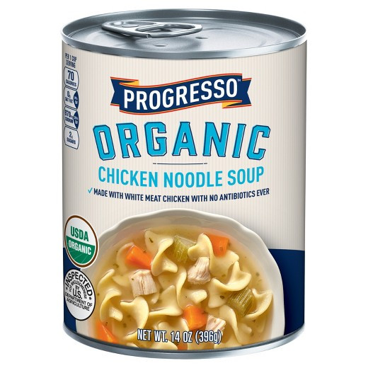 Progresso Chicken Noodle Soup
 Progresso Organic Chicken Noodle Soup 14 oz Tar