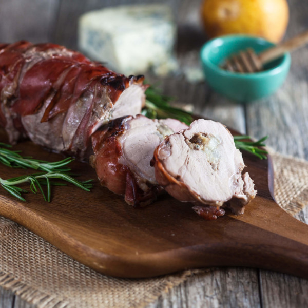 Prosciutto Wrapped Pork Tenderloin
 Prosciutto Wrapped Pork Tenderloin with Honey Poached