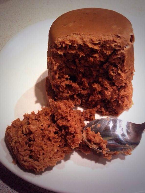 Protein Powder Mug Cake
 Post workout snack Protein mug cake 1 4 C rolled oats 1