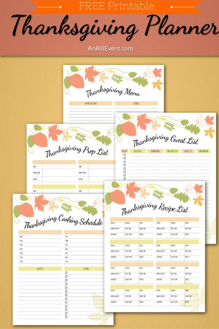 Publix Thanksgiving Dinner 2018
 FREE Thanksgiving Planner Printable