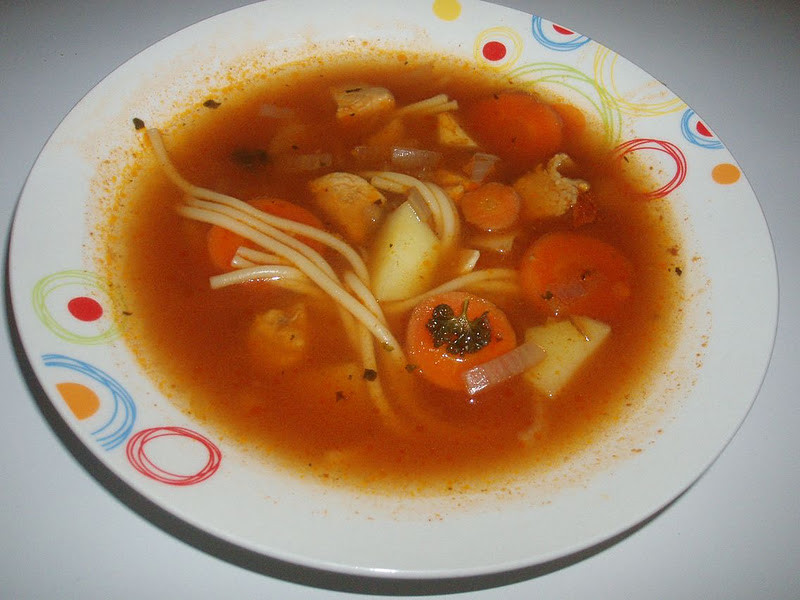 Puerto Rican Chicken Soup
 Adventures in Flavorland Sancocho Chicken and root soup