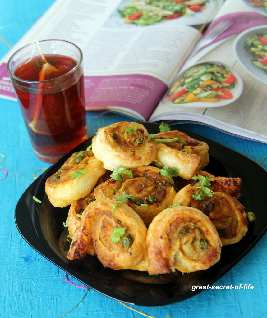 Puff Pastry Appetizers Recipes
 Pinwheel with Puff pastry Masala pinwheel with puff