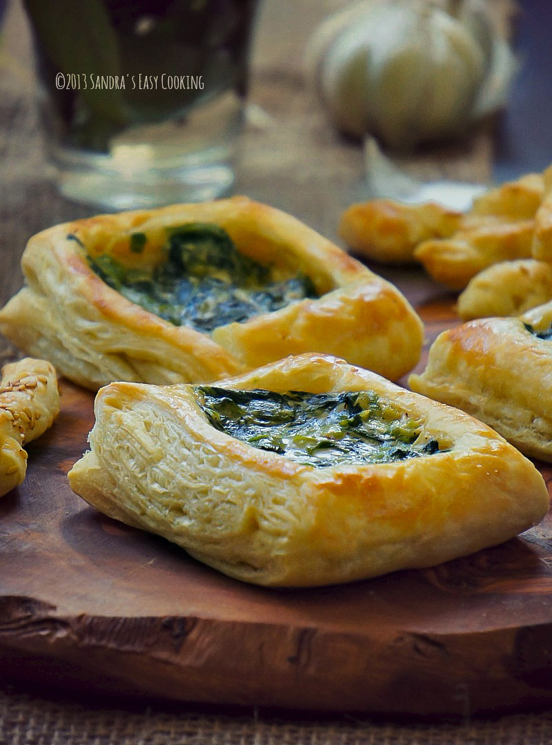 Puff Pastry Appetizers Recipes
 puff pastry with spinach and scallions in alfredo sauce