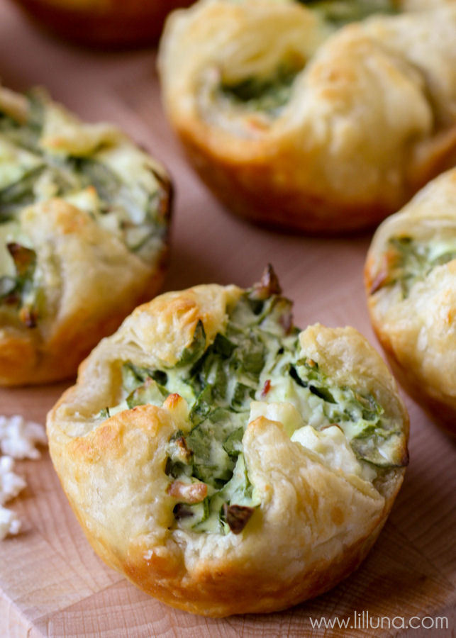 Puff Pastry Appetizers With Cream Cheese
 Spinach Puffs