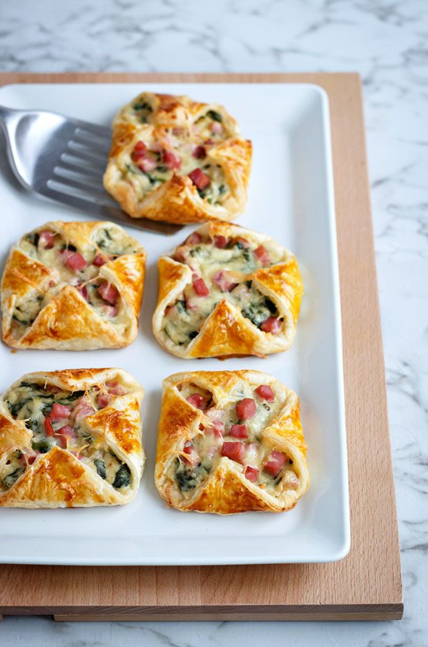 Puff Pastry Breakfast Recipe
 Ham Cheese and Spinach Puffs Recipe — Eatwell101