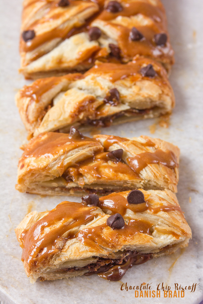 Puff Pastry Desserts Chocolate
 Easy Chocolate Chip Biscoff Danish Braid Annie s Noms