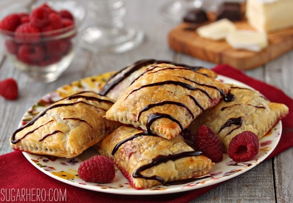 Puff Pastry Desserts Chocolate
 Raspberry Brie and Chocolate Puff Pastries SugarHero