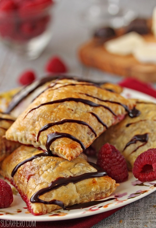 Puff Pastry Desserts Chocolate
 Raspberry Brie and Chocolate Puff Pastries SugarHero