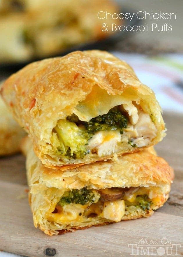 Puff Pastry Dinner Recipe
 Cheesy Chicken and Broccoli Puffs Mom Timeout