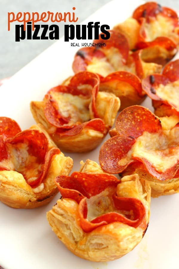 Puff Pastry Ideas Appetizers
 Pepperoni Pizza Puffs ⋆ Real Housemoms