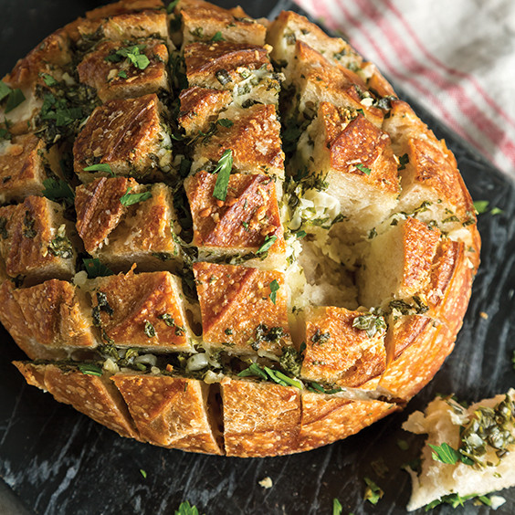 Pull Apart Garlic Bread
 Cheesy Garlic Herb Pull Apart Bread Paula Deen magazine