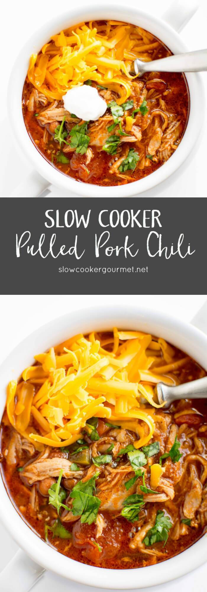 Pulled Pork Chili
 Slow Cooker Pulled Pork Chili Slow Cooker Gourmet