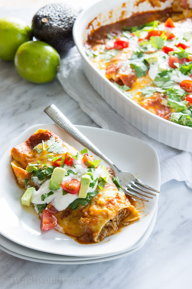 Pulled Pork Enchiladas
 Sweet Pulled Pork Enchiladas I Wash You Dry