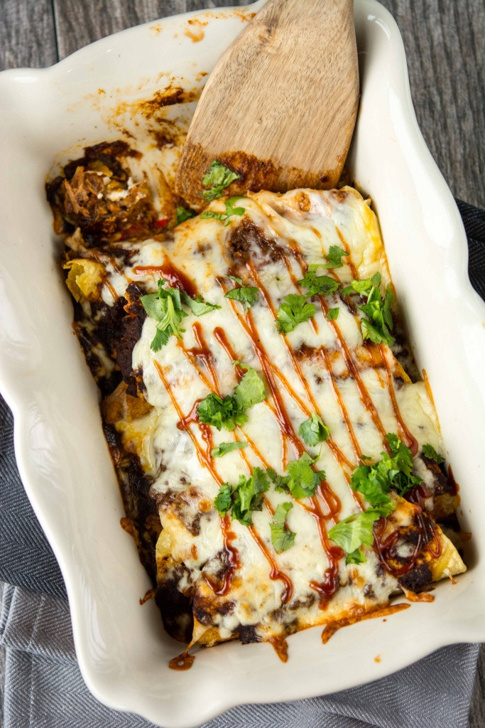 Pulled Pork Enchiladas
 BBQ Pulled Pork Enchiladas Slow Cooker Gourmet