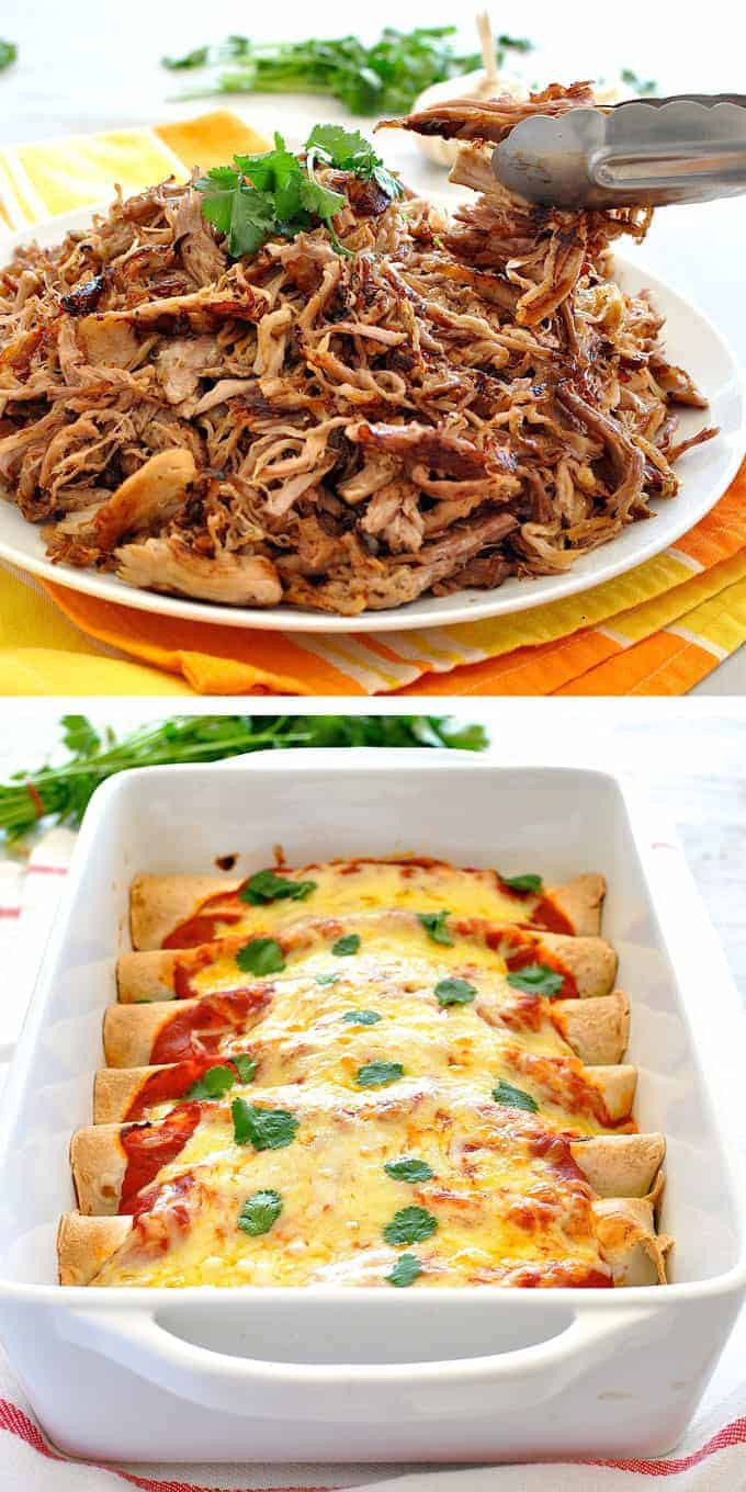 Pulled Pork Enchiladas
 Pulled Pork Enchiladas Pork Carnitas