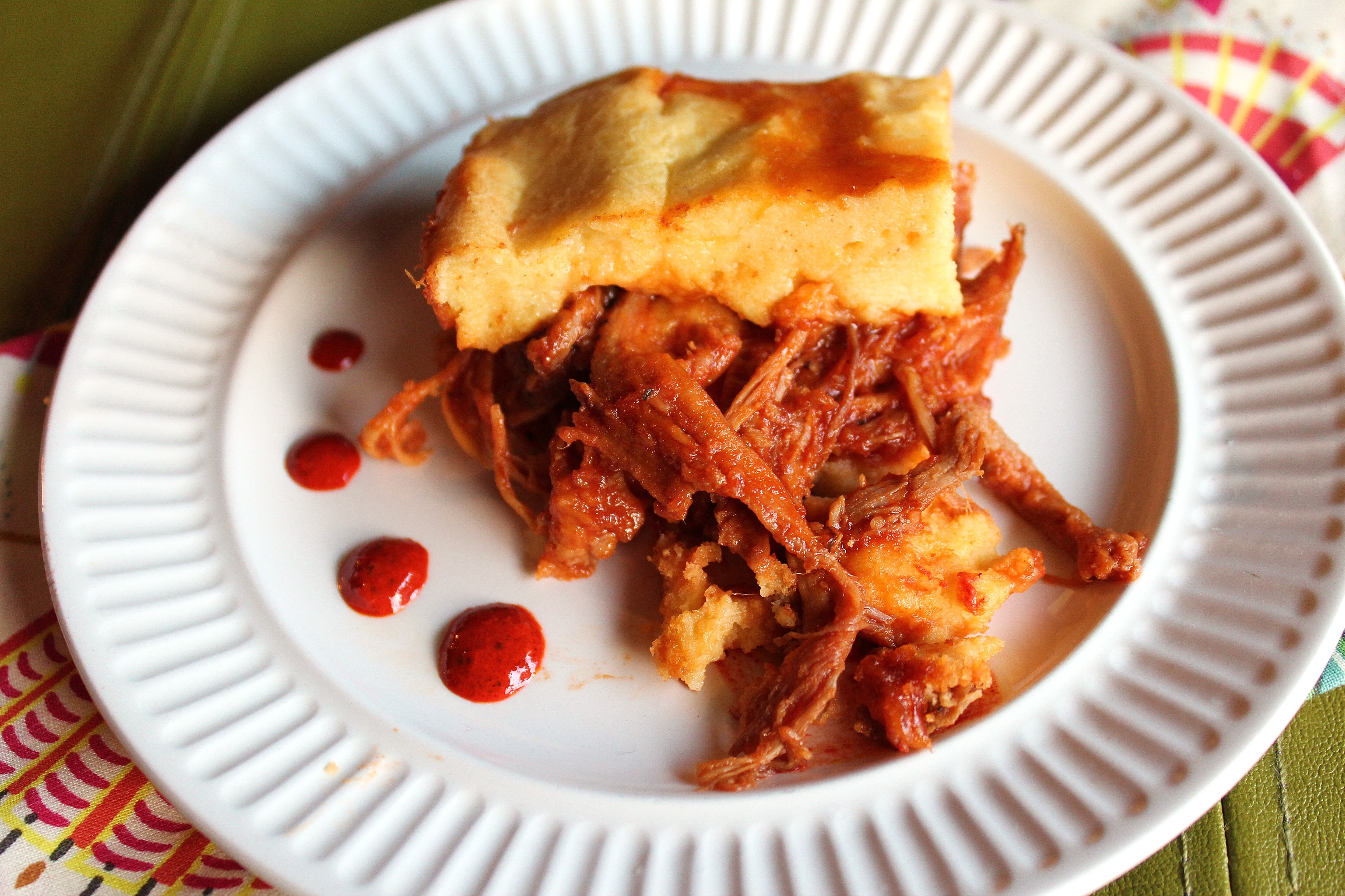 Pulled Pork Shepherd'S Pie
 BBQ Pulled Pork Tamale Pie