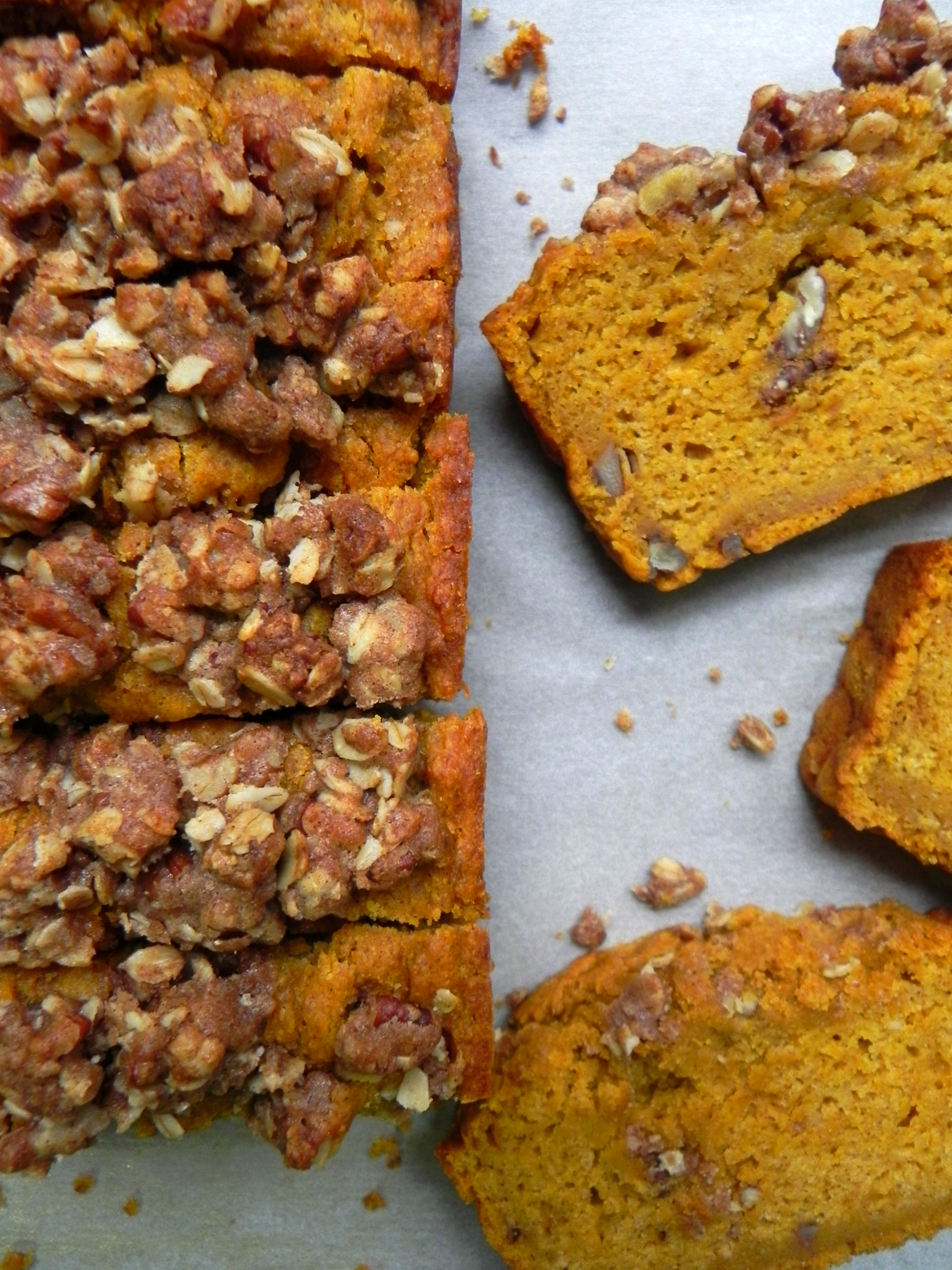 Pumpkin Bread Healthy
 Healthy Pumpkin Bread with Maple Pecan Crumble Vegan