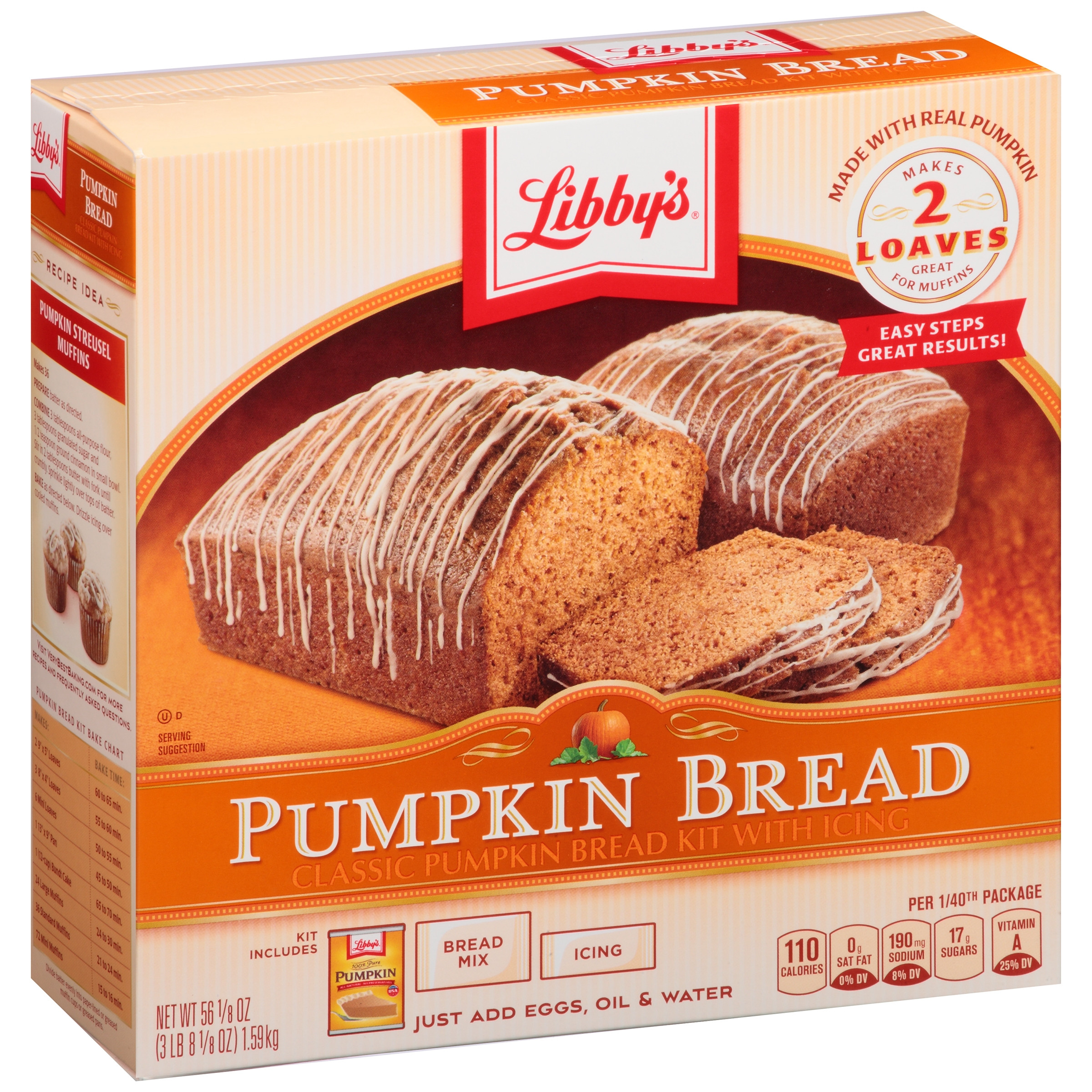 Pumpkin Bread Mix
 Pillsbury Pumpkin Quick Bread & Muffin Mix 14 Oz